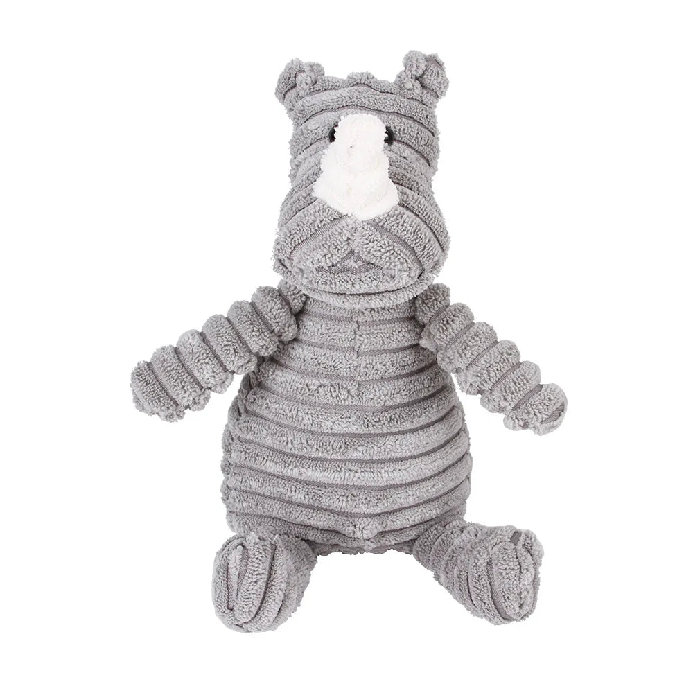 Corduroy Dog Toys for Small Large Dogs Animal Plush Dog Squeaky Toy Puppy Chew Toys Bite Resistant Pet Toy For Dogs Squeaker