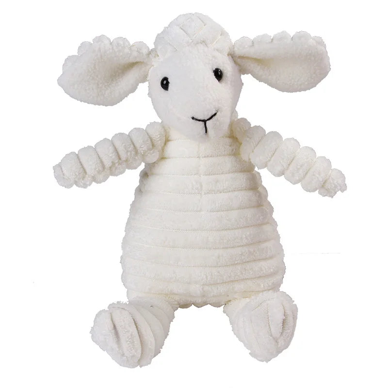 Corduroy Dog Toys for Small Large Dogs Animal Plush Dog Squeaky Toy Puppy Chew Toys Bite Resistant Pet Toy For Dogs Squeaker
