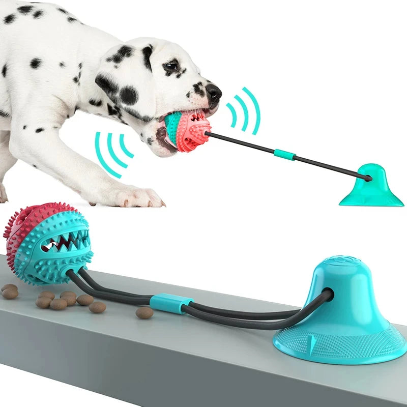 Large Dog Ball Toys Suction Cup Ropes Interactive Leaking Slow Feeder Chew Toy Toothing Clean ，Alaska, Husky toys