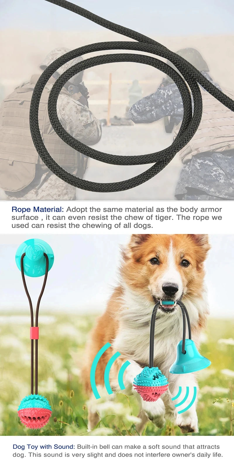Large Dog Ball Toys Suction Cup Ropes Interactive Leaking Slow Feeder Chew Toy Toothing Clean ，Alaska, Husky toys