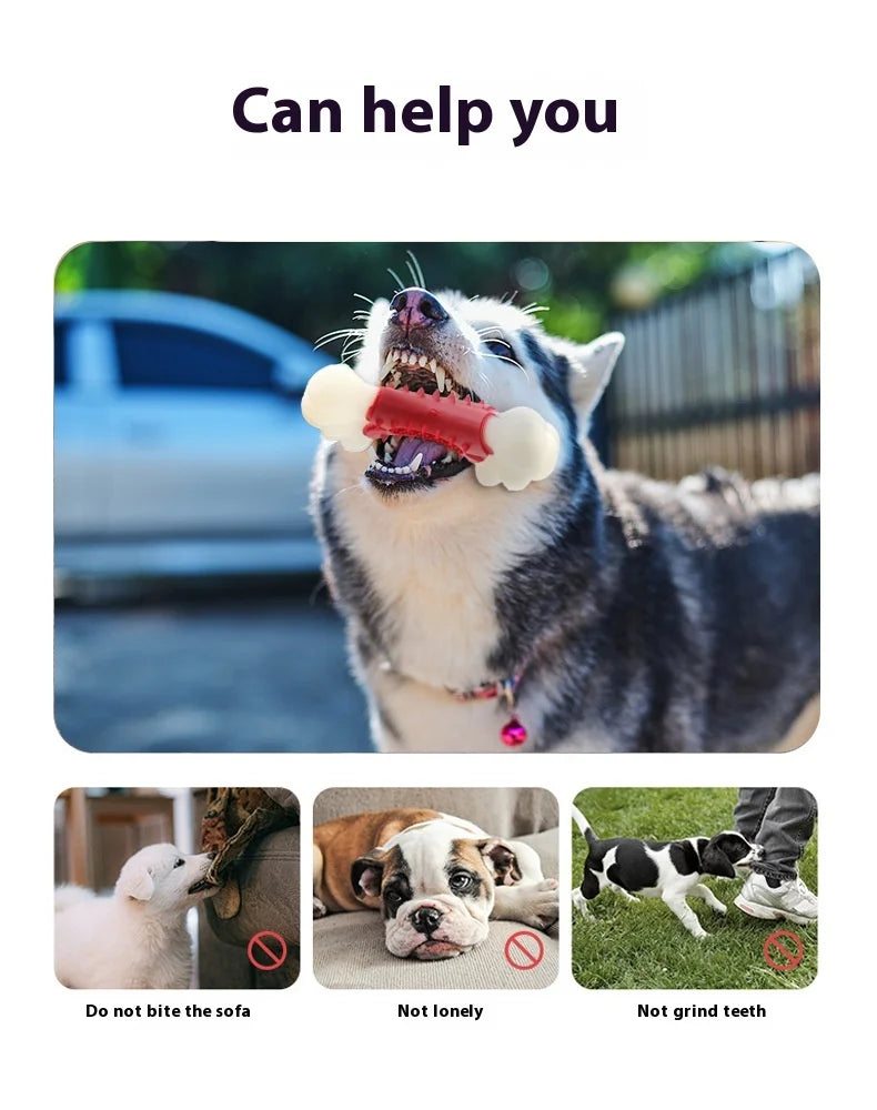 Durable Dog Toy Chew Bone Teeth Cleaning Training Stick Wear Resistant Fun Self Entertaining Puppy Teething Stick