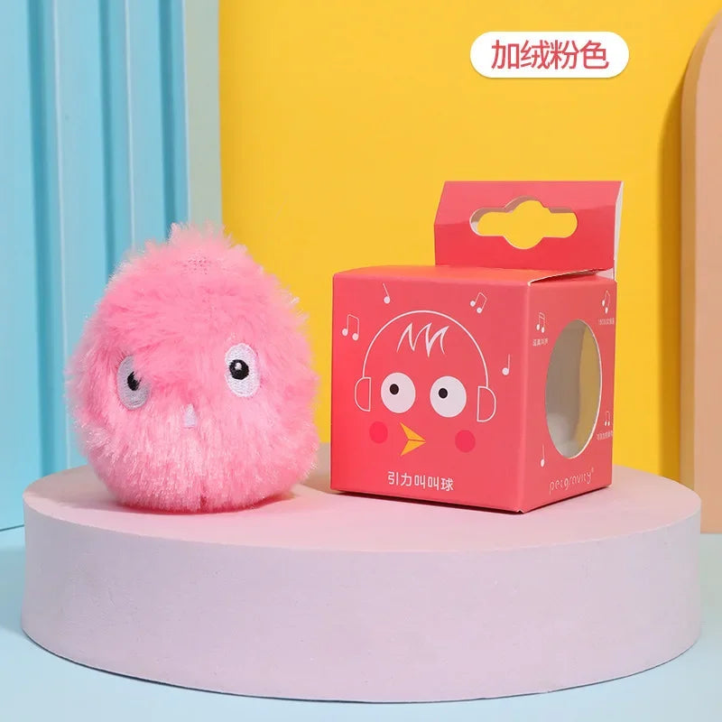 Interactive Ball Smart Cat Toys Plush Electric Catnip Training Toy Kitten Touch Sounding Pet Product Squeak Toy Ball
