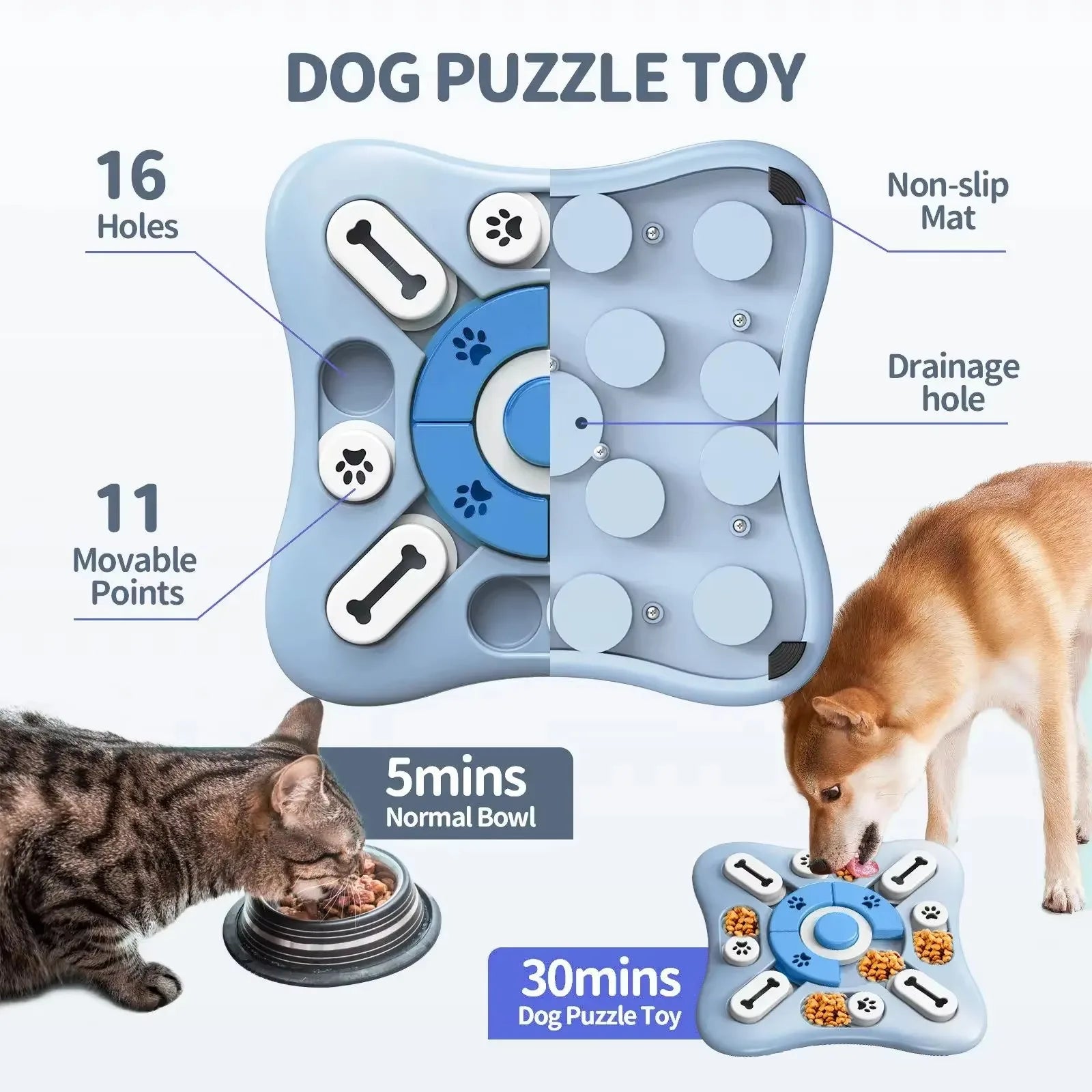 IQ Training Dog Treat Puzzle Toys for Interactive & Mental Stimulating,Fun Slow Feeder,Large Medium Small Dogs Enrichment Toys