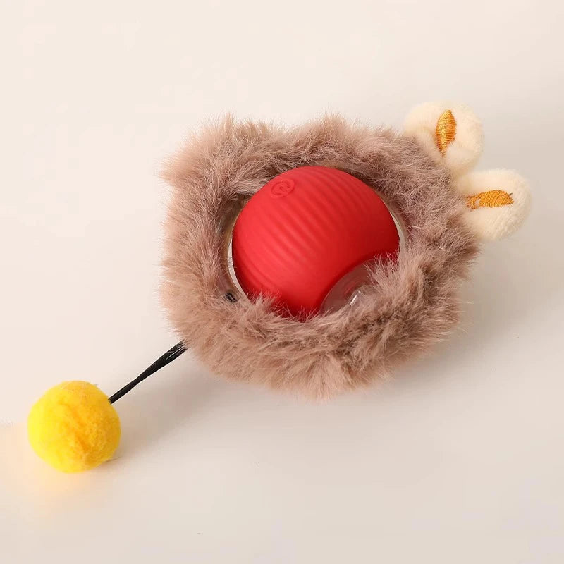 Interactive Cat Toy, Automatic Rolling Ball Cat USB Rechargeable, Antistress Indoor Toys for Cats, Electric Cat Ball Toy