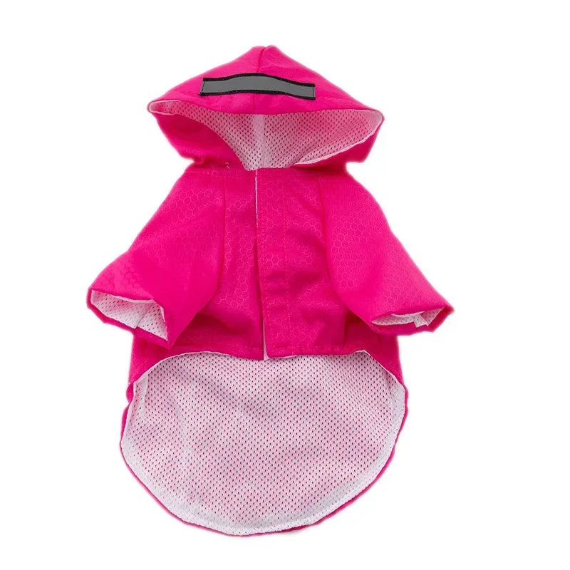 Hooded Waterproof Dog Raincoat with Reflective Strip