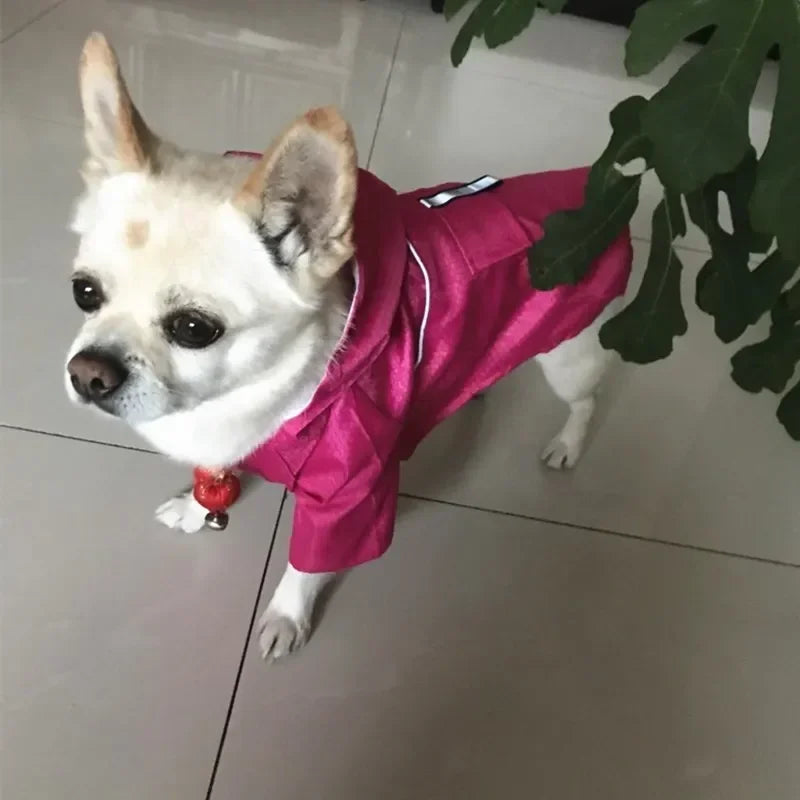 Hooded Waterproof Dog Raincoat with Reflective Strip