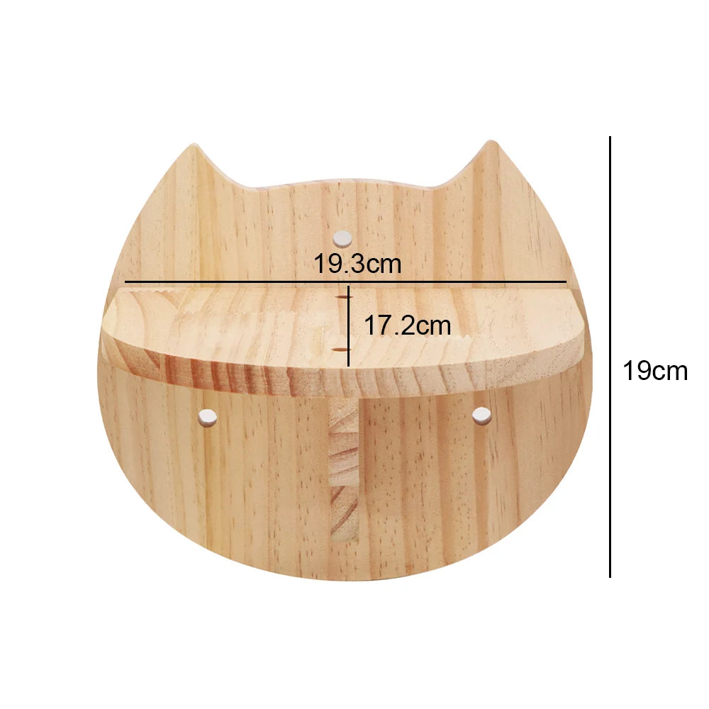 Cat Climbing Shelves Wall Mounted Cat Hammock and Steps Walking Jumping Platform for Wooden Furniture Kitty Playing and Sleeping