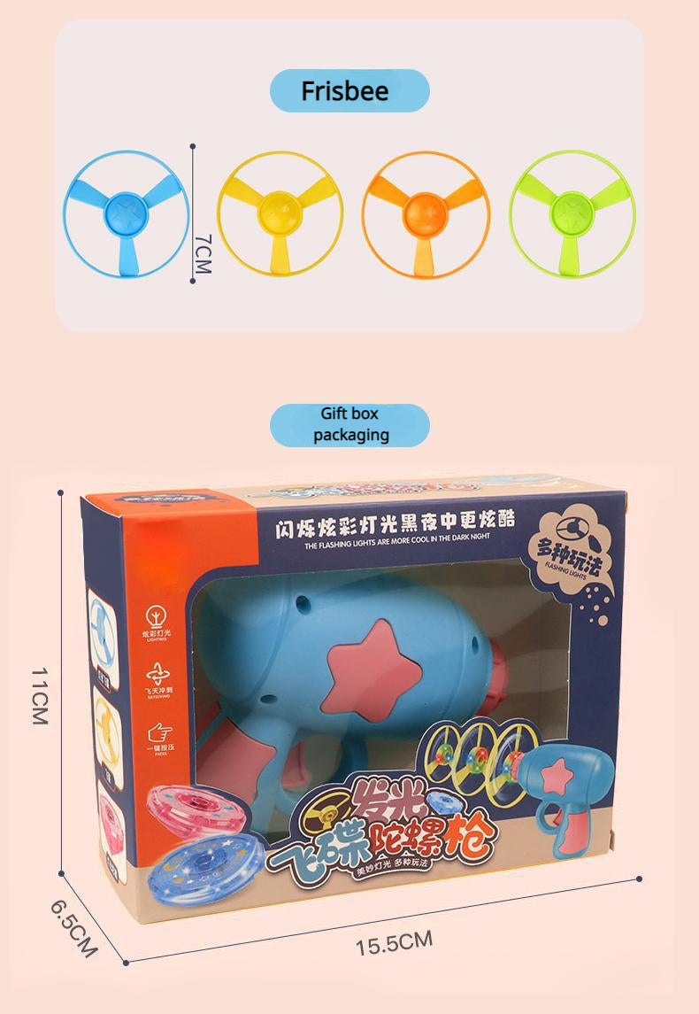 Cat Toy Launch Gun Flying Saucer Rotating Gyro Launcher Cats Chasing  Plaything Training Kitten Interactive Toys Pet Supplies