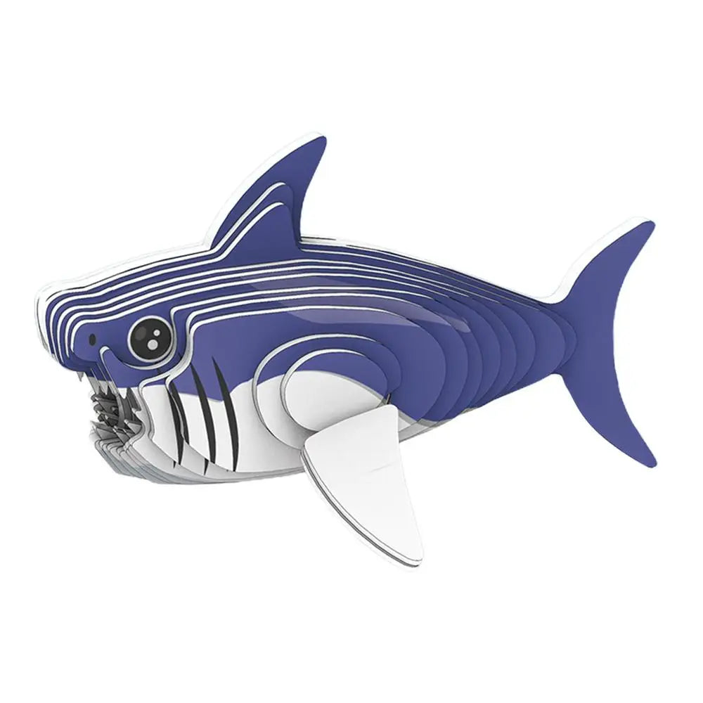 3D Animal Puzzle Narwhal Educational Puzzles Sea Animal Paper Puzzle Educational Montessori Toys DIY Manual Assembly Model Toy