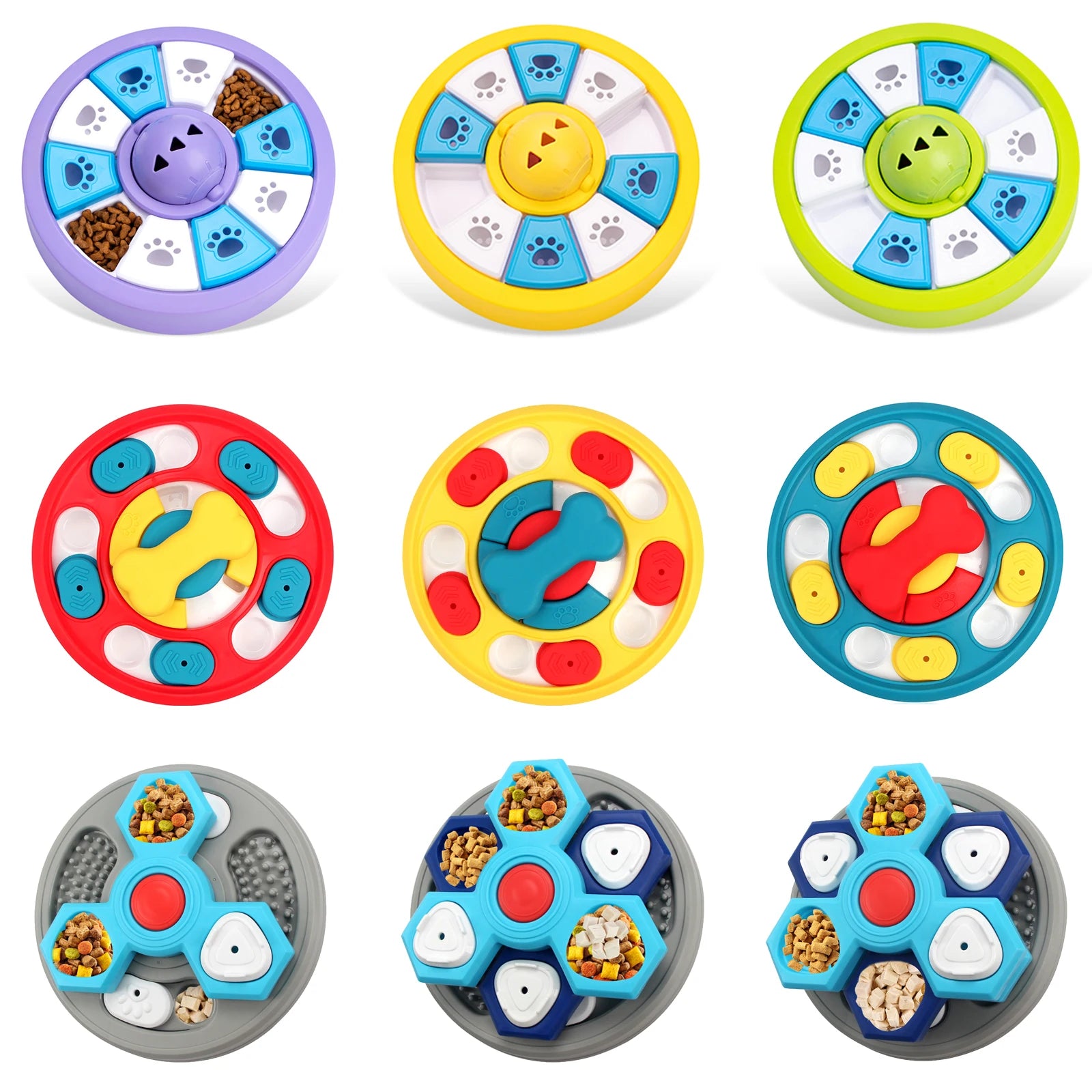 Dogs Toys slow feeder Interactive Increase Puppy IQ Slowly Eating NonSlip Bowl Food Dispenser Pet Puzzle Cat Dogs Training Game