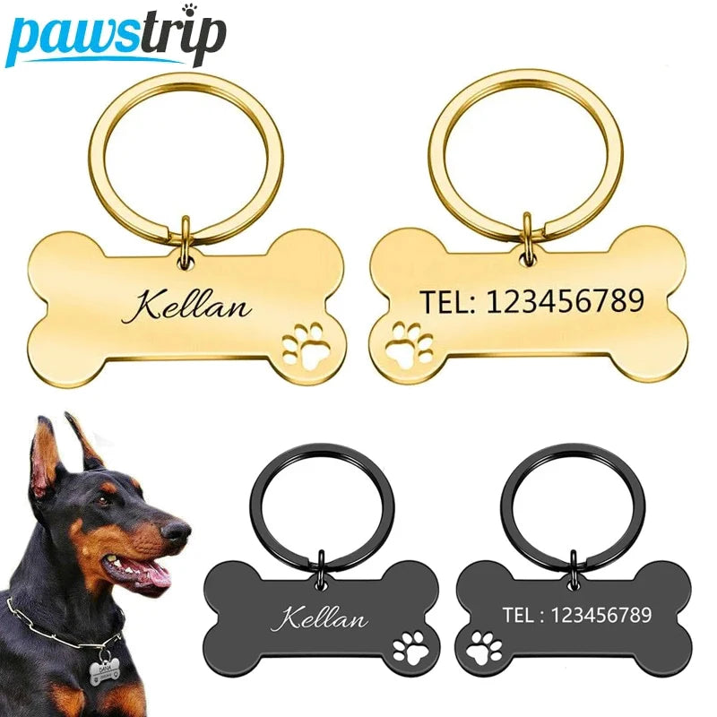 Engraved Anti-Lost Nameplate for Dogs & Cats