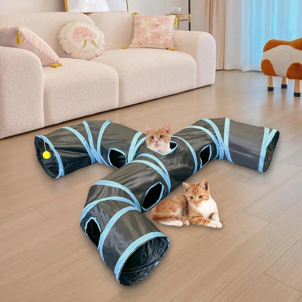 Pet Cat Tunnel Toys Funny Kitten Toys Foldable Toys For Cat Pet Training Interactive Toy For Cats Rabbit Animal Play Tunnel Tube
