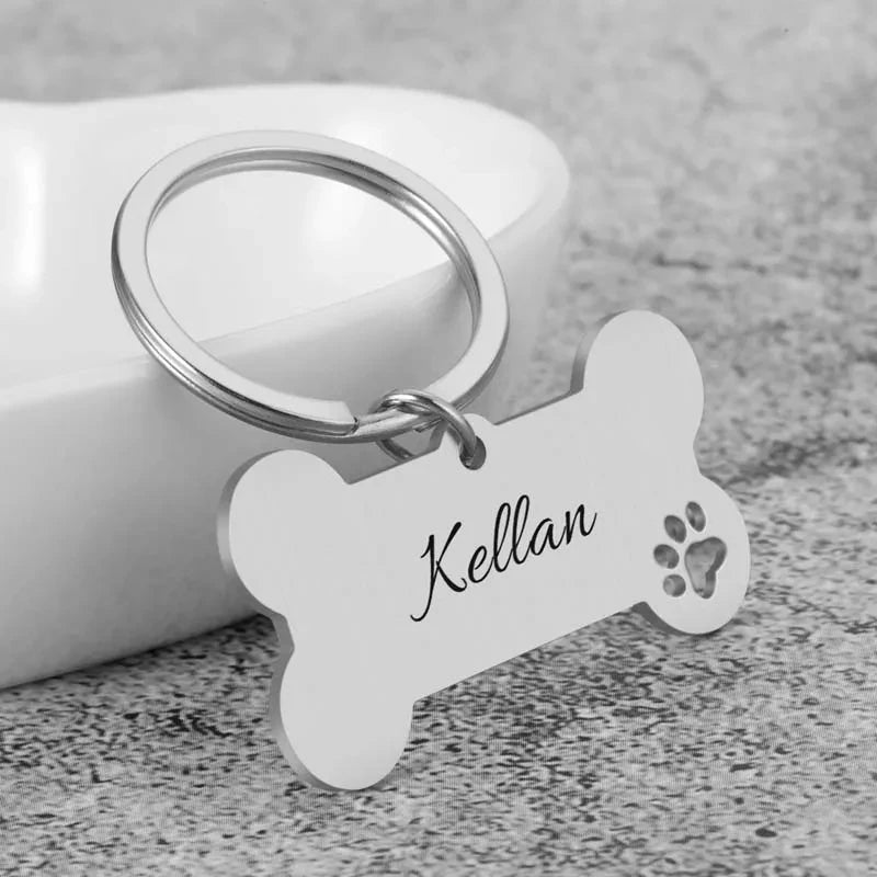 Engraved Anti-Lost Nameplate for Dogs & Cats