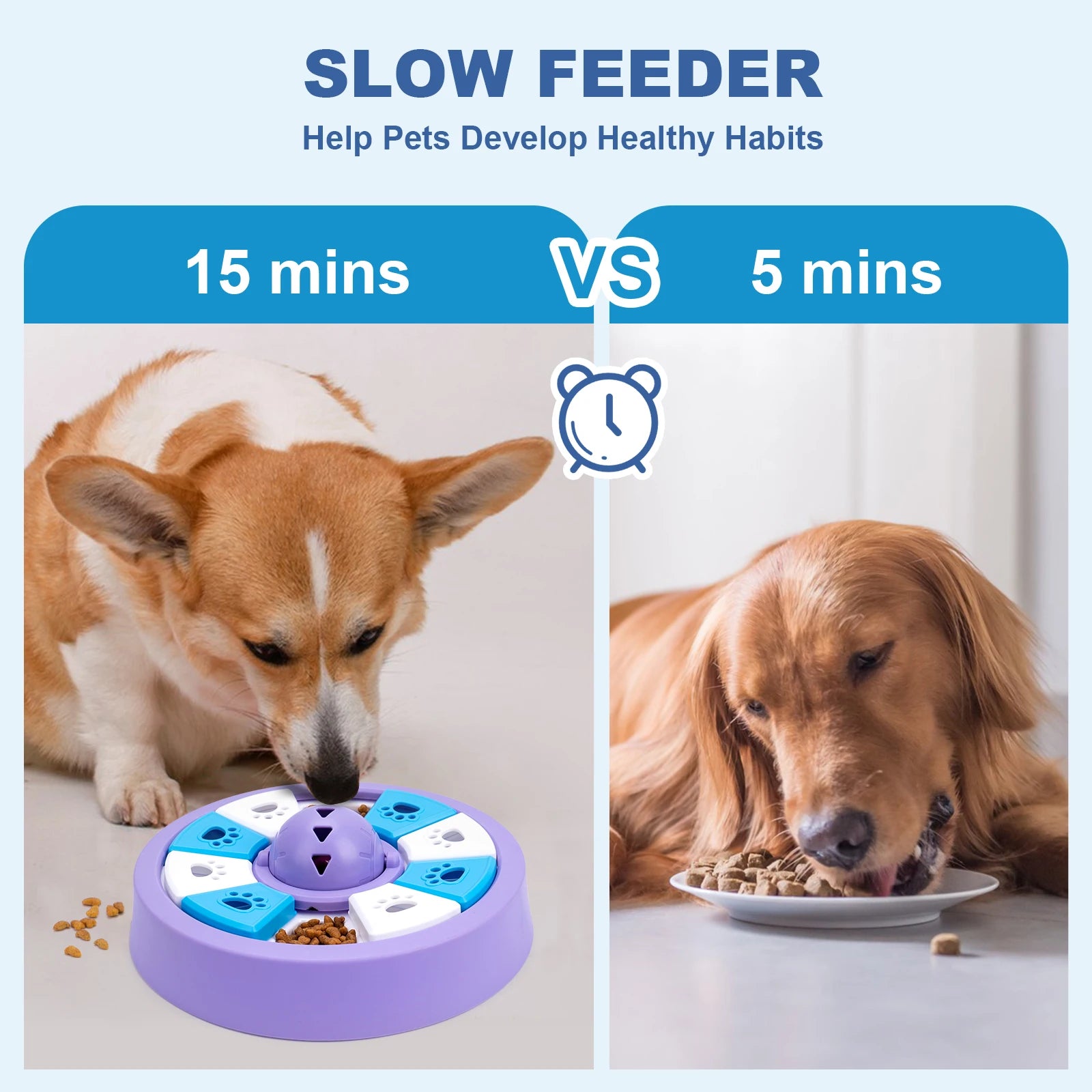 Dogs Toys slow feeder Interactive Increase Puppy IQ Slowly Eating NonSlip Bowl Food Dispenser Pet Puzzle Cat Dogs Training Game