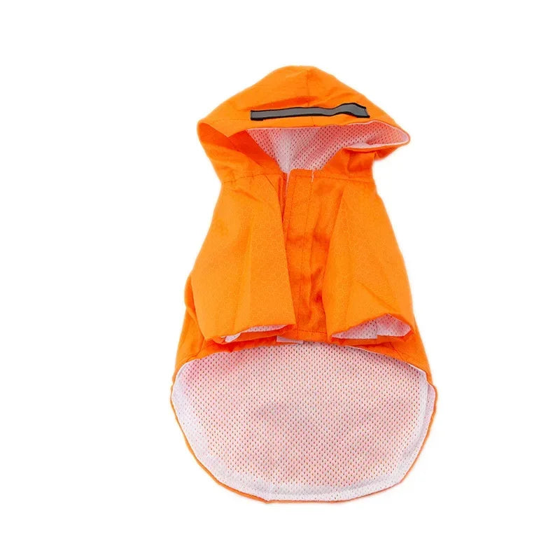 Hooded Waterproof Dog Raincoat with Reflective Strip