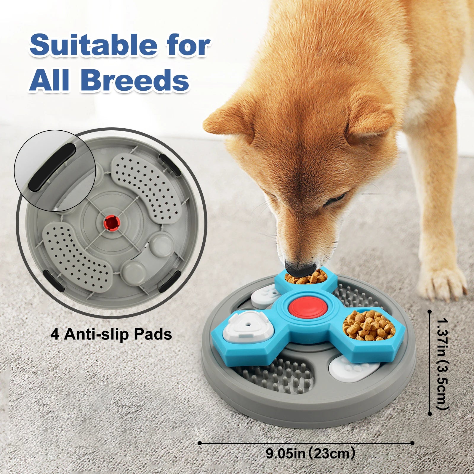 Dogs Toys slow feeder Interactive Increase Puppy IQ Slowly Eating NonSlip Bowl Food Dispenser Pet Puzzle Cat Dogs Training Game