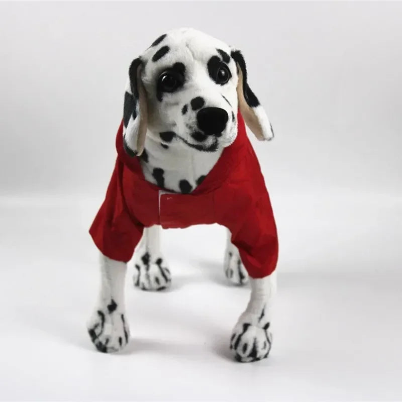Hooded Waterproof Dog Raincoat with Reflective Strip