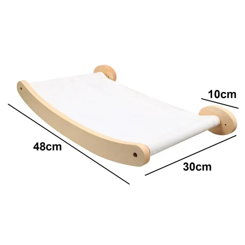 Cat Climbing Shelves Wall Mounted Cat Hammock and Steps Walking Jumping Platform for Wooden Furniture Kitty Playing and Sleeping