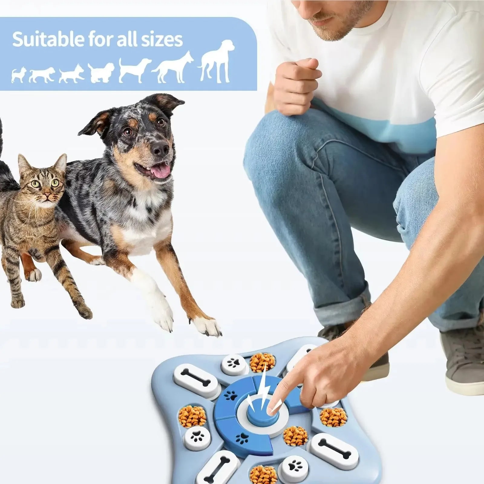 IQ Training Dog Treat Puzzle Toys for Interactive & Mental Stimulating,Fun Slow Feeder,Large Medium Small Dogs Enrichment Toys