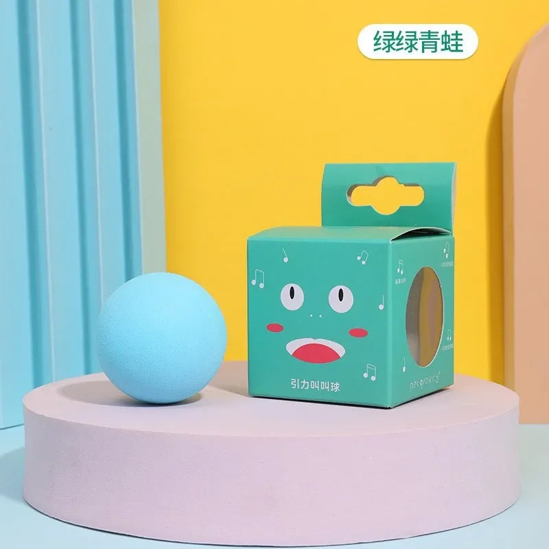 Interactive Ball Smart Cat Toys Plush Electric Catnip Training Toy Kitten Touch Sounding Pet Product Squeak Toy Ball