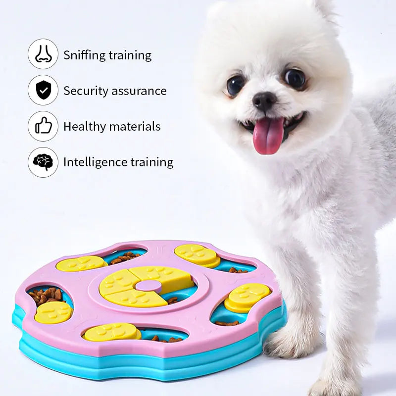 Dog Puzzle Toys Slow Feeder Pet Cat Dogs Training Game Interactive Increase Puppy Cat IQ Feeding Plates Slowly Eating Bowl