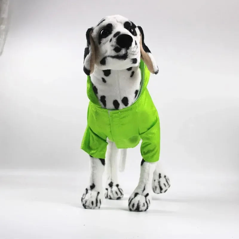 Hooded Waterproof Dog Raincoat with Reflective Strip
