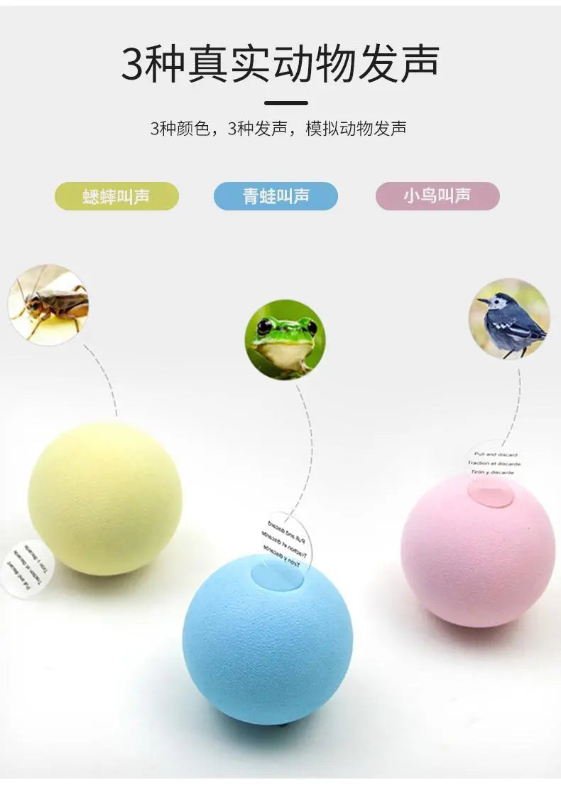 Interactive Ball Smart Cat Toys Plush Electric Catnip Training Toy Kitten Touch Sounding Pet Product Squeak Toy Ball