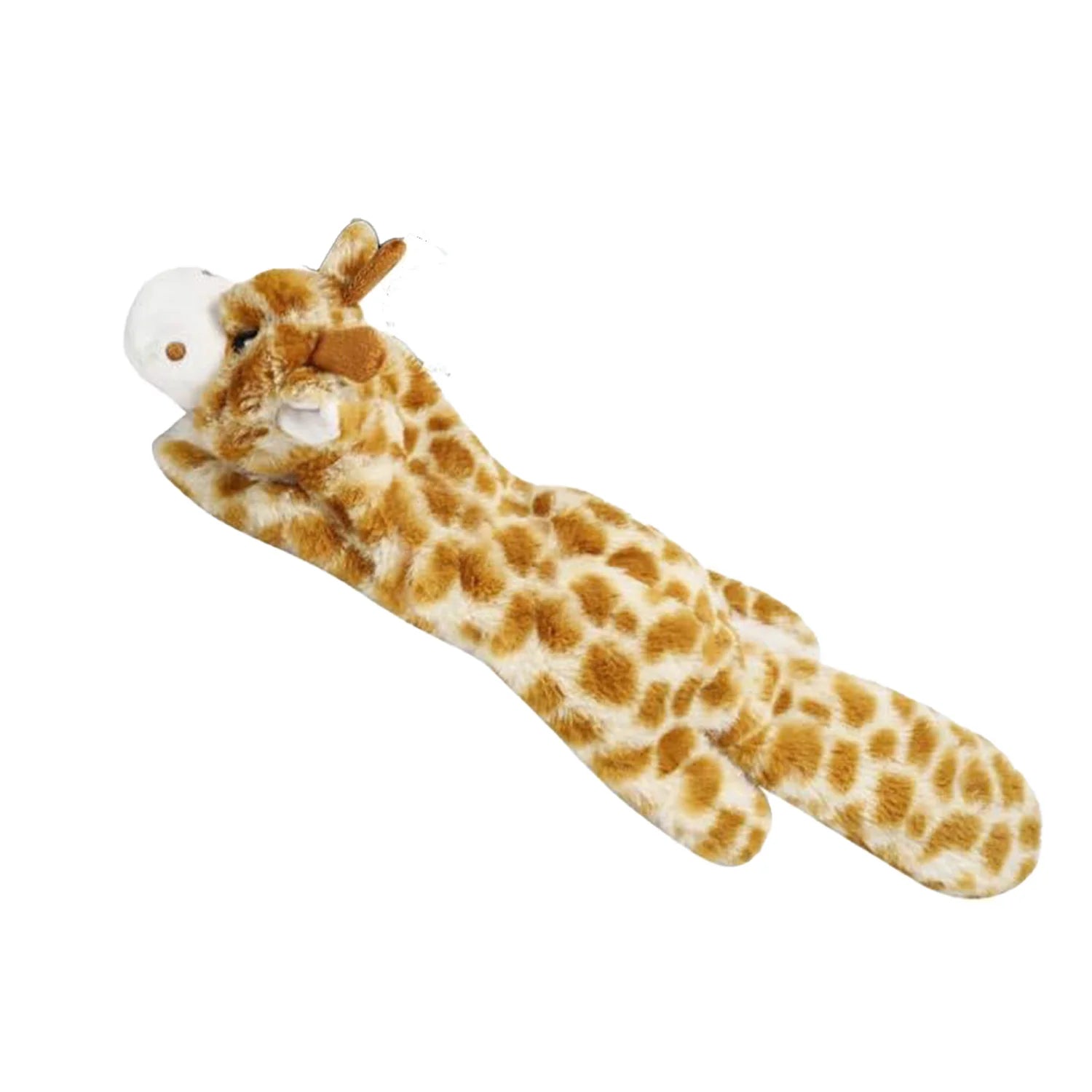5PCS Crinkle Plush Dog Squeaky Toys Fox Giraffe Squirrel Cow Donkey Style, No Stuffing Dog Toys for Small Medium Large Dogs
