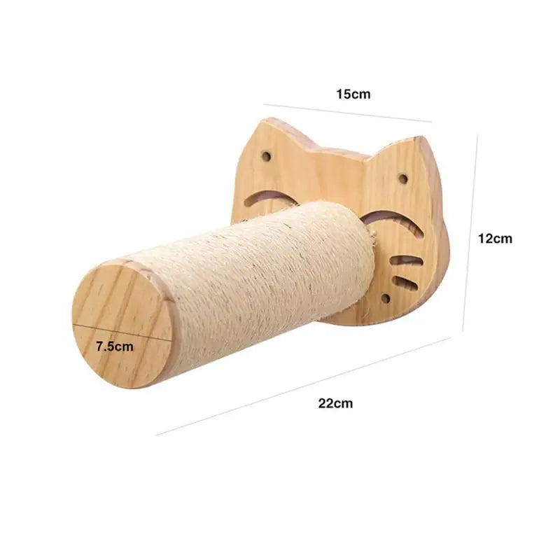 Cat Climbing Shelves Wall Mounted Cat Hammock and Steps Walking Jumping Platform for Wooden Furniture Kitty Playing and Sleeping