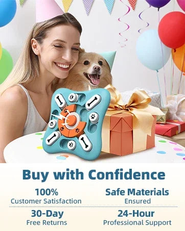 IQ Training Dog Treat Puzzle Toys for Interactive & Mental Stimulating,Fun Slow Feeder,Large Medium Small Dogs Enrichment Toys
