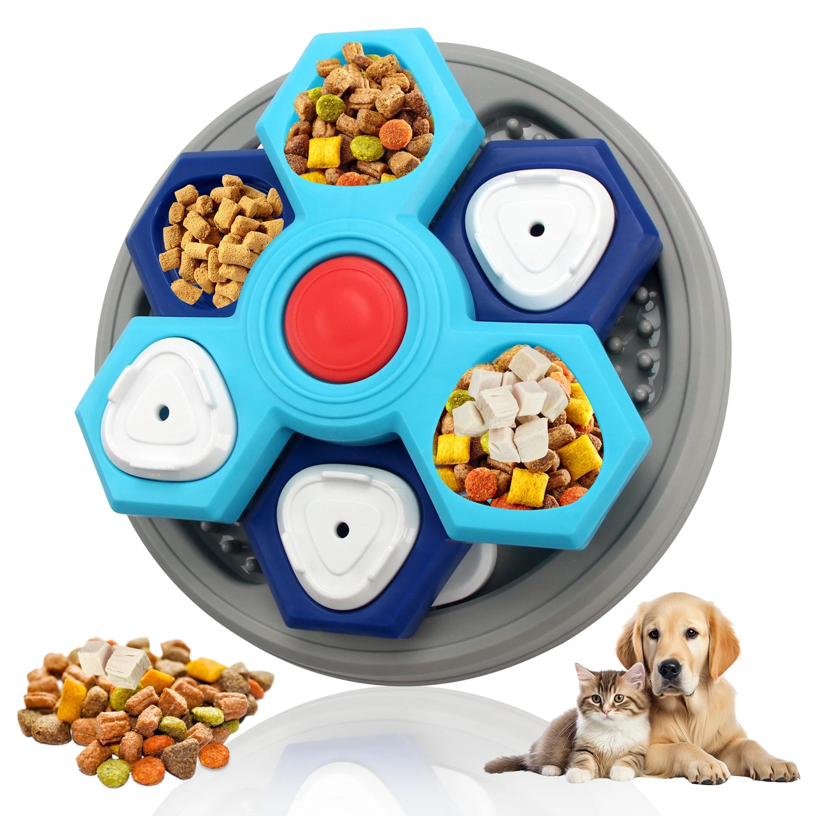 Dogs Toys slow feeder Interactive Increase Puppy IQ Slowly Eating NonSlip Bowl Food Dispenser Pet Puzzle Cat Dogs Training Game