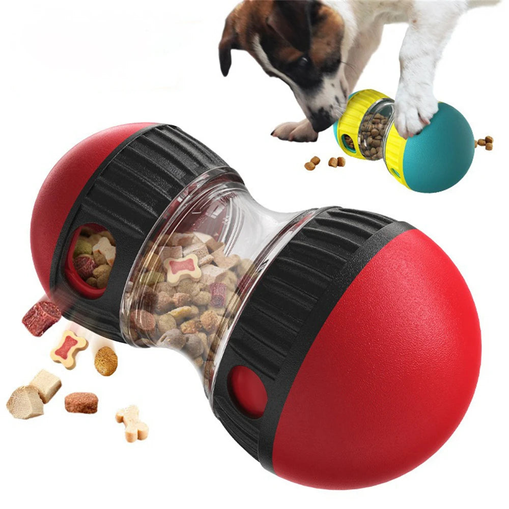 Interactive Dog Puzzle Toy with Treat Dispenser - IQ Training Rolling Ball on Track, Chew-Proof Durable for Habit Development