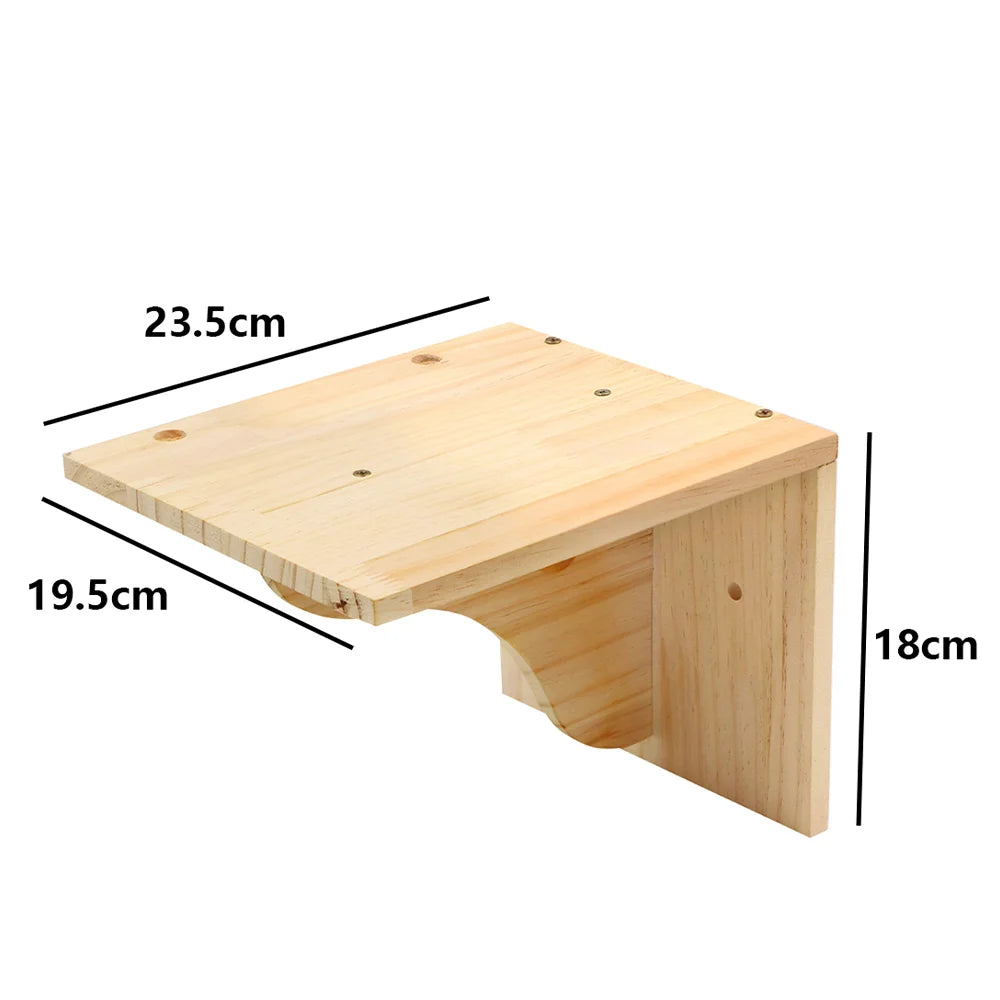 Cat Climbing Shelves Wall Mounted Cat Hammock and Steps Walking Jumping Platform for Wooden Furniture Kitty Playing and Sleeping