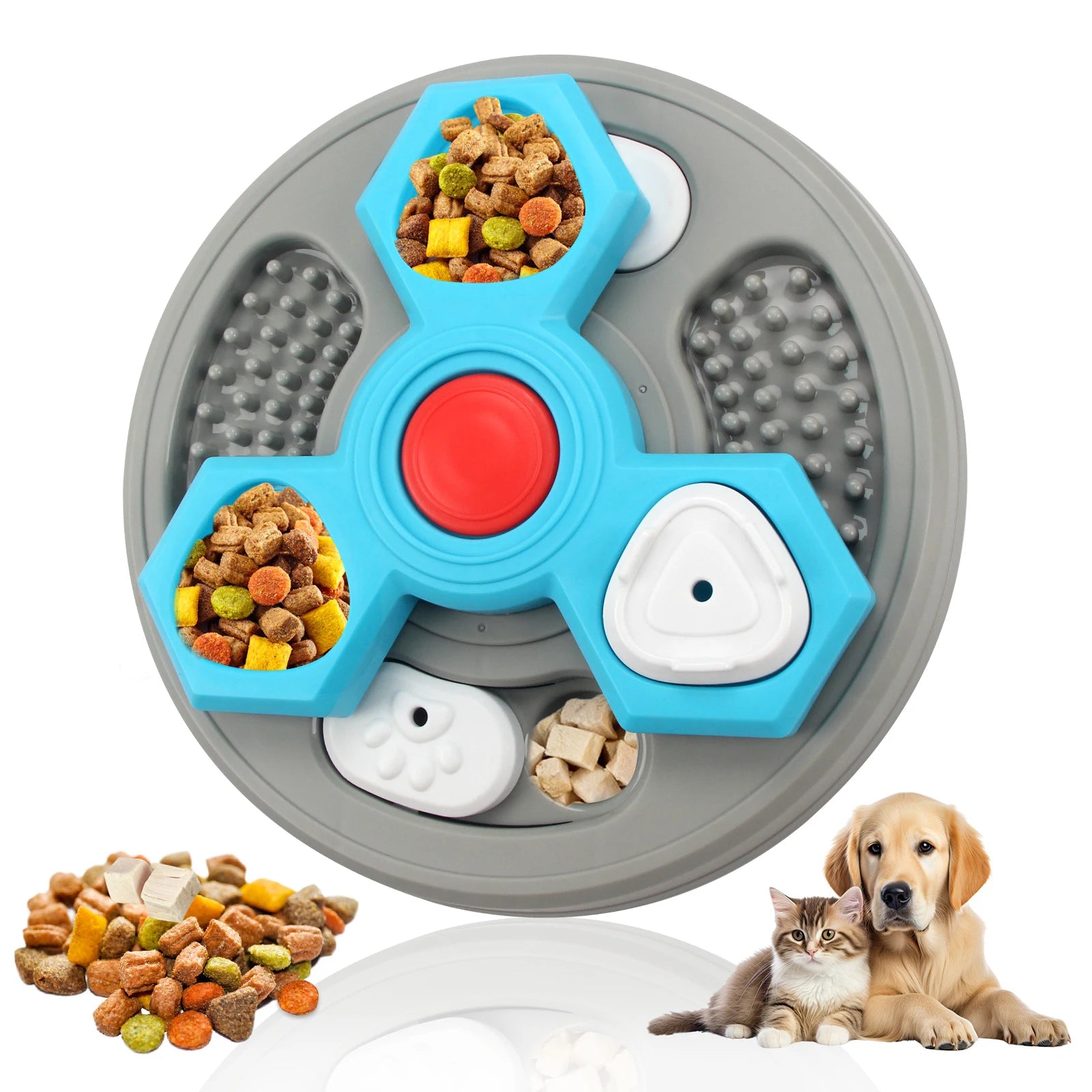 Dogs Toys slow feeder Interactive Increase Puppy IQ Slowly Eating NonSlip Bowl Food Dispenser Pet Puzzle Cat Dogs Training Game