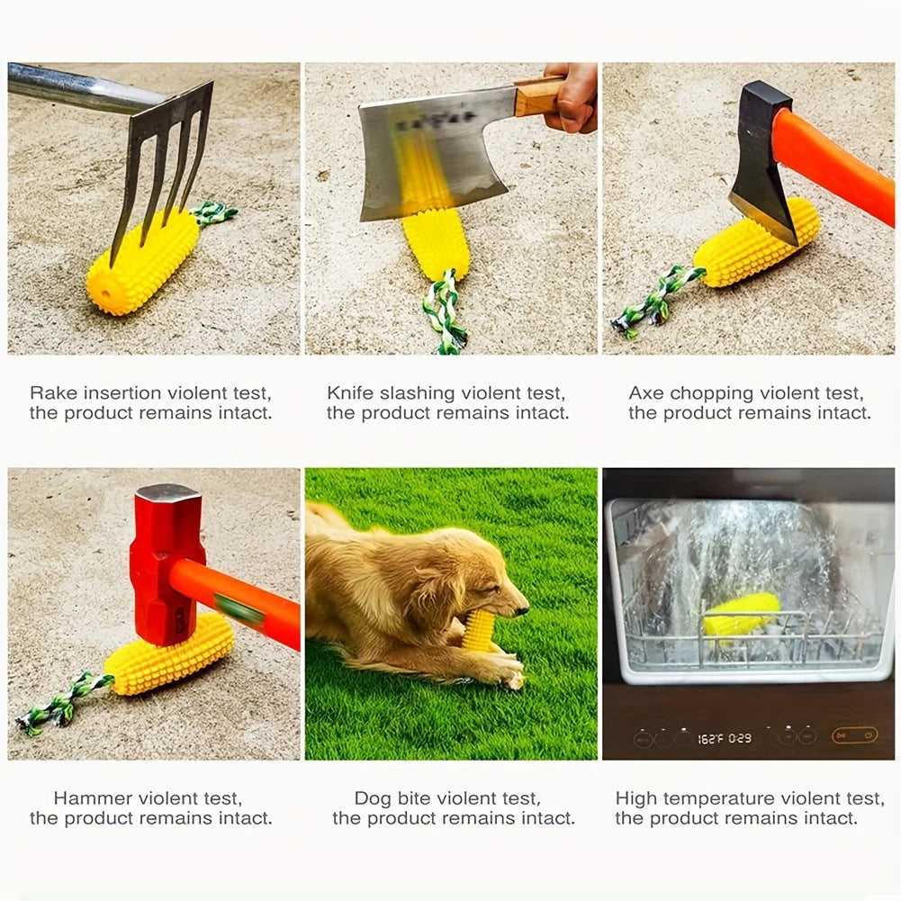 Dog Chew Toys, Puppy Toothbrush Clean Teeth Interactive Corn Toys, Dog Toys Aggressive Chewers Meduium Large Breed