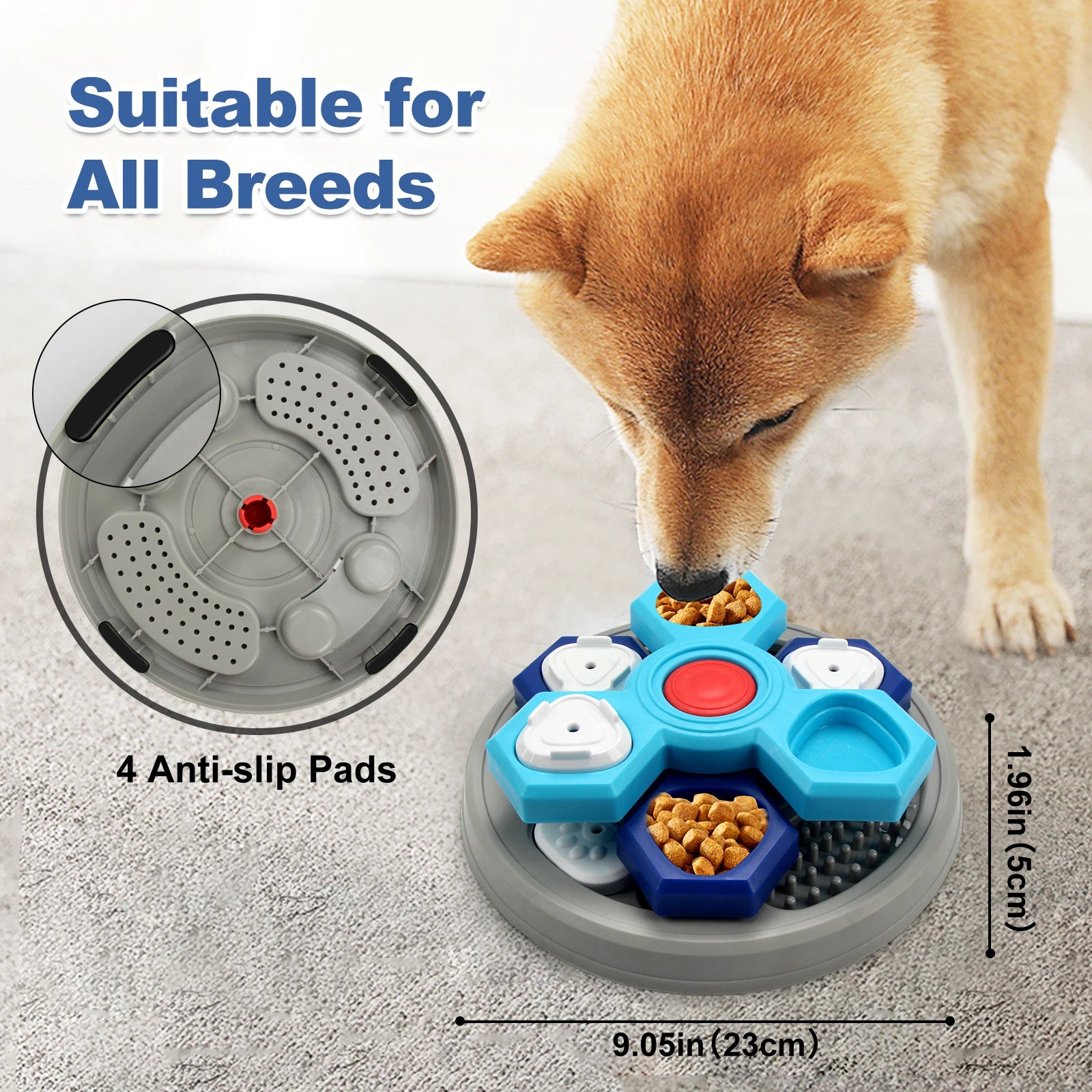 Dogs Toys slow feeder Interactive Increase Puppy IQ Slowly Eating NonSlip Bowl Food Dispenser Pet Puzzle Cat Dogs Training Game