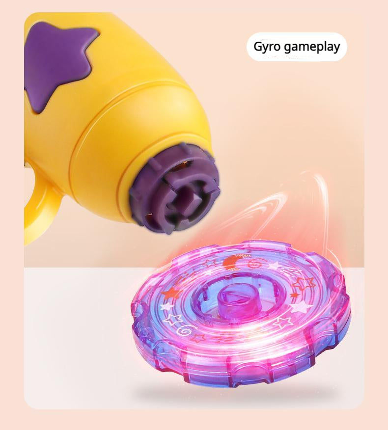 Cat Toy Launch Gun Flying Saucer Rotating Gyro Launcher Cats Chasing  Plaything Training Kitten Interactive Toys Pet Supplies
