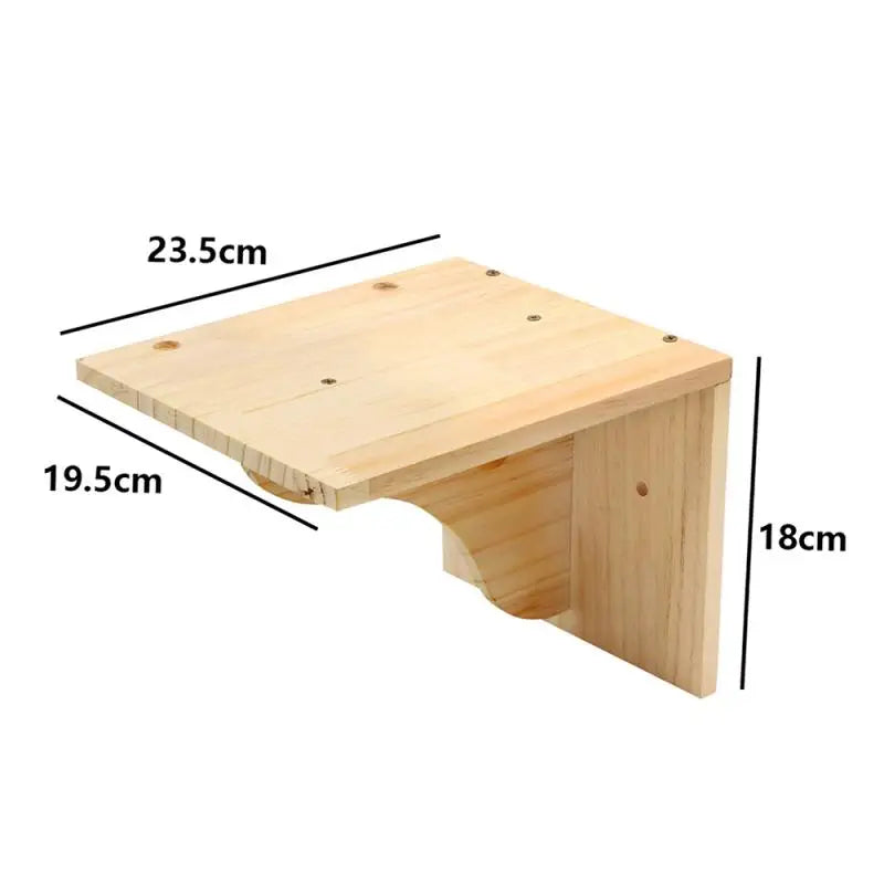 Cat Climbing Shelves Wall Mounted Cat Hammock and Steps Walking Jumping Platform for Wooden Furniture Kitty Playing and Sleeping