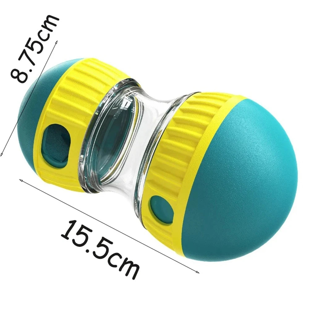 Interactive Dog Puzzle Toy with Treat Dispenser - IQ Training Rolling Ball on Track, Chew-Proof Durable for Habit Development