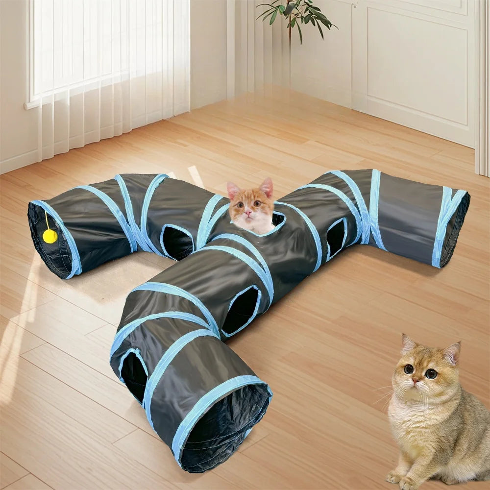 Pet Cat Tunnel Toys Funny Kitten Toys Foldable Toys For Cat Pet Training Interactive Toy For Cats Rabbit Animal Play Tunnel Tube