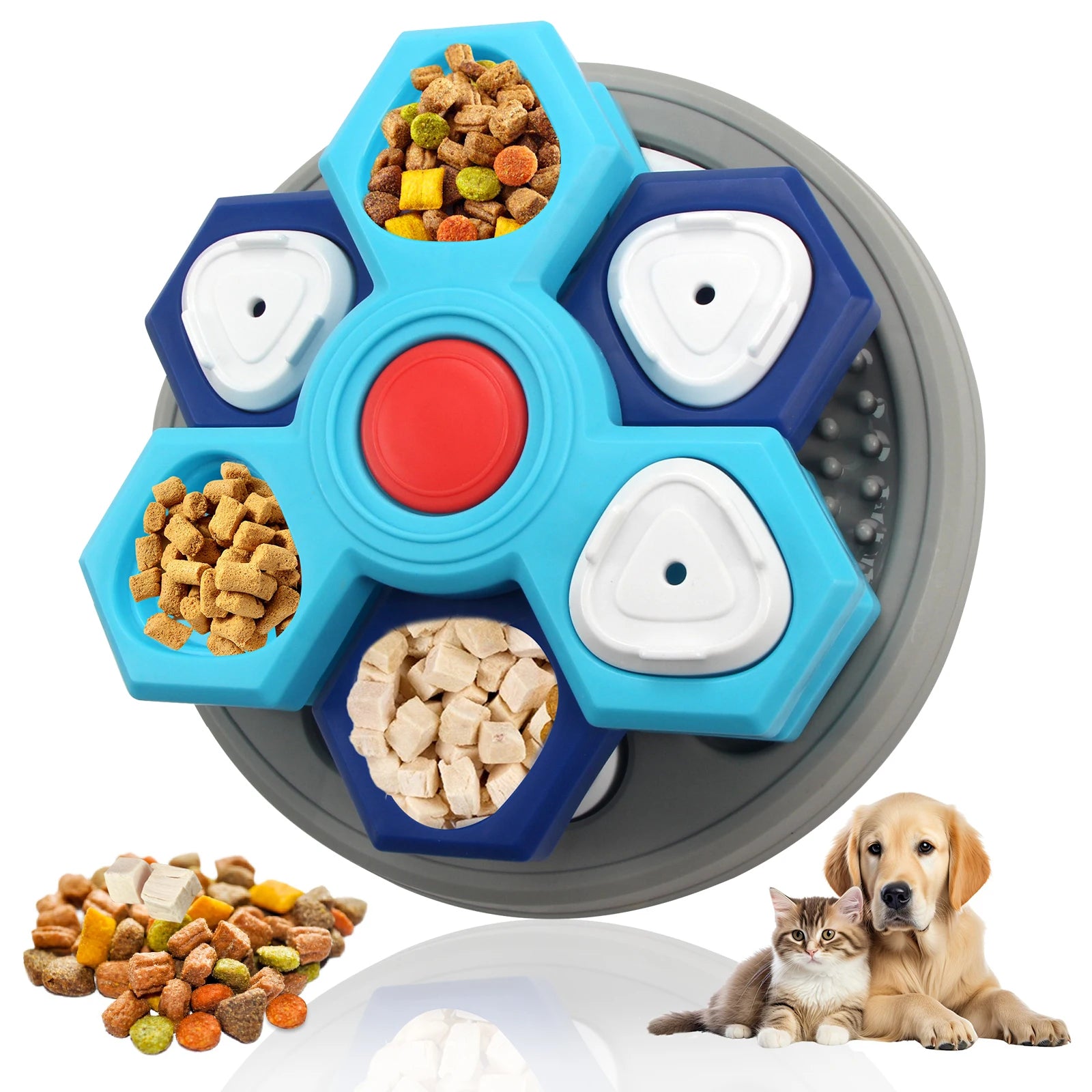 Dogs Toys slow feeder Interactive Increase Puppy IQ Slowly Eating NonSlip Bowl Food Dispenser Pet Puzzle Cat Dogs Training Game