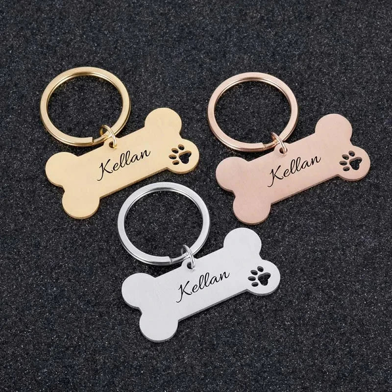 Engraved Anti-Lost Nameplate for Dogs & Cats